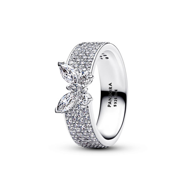 Pandora Δαχτυλίδι ασ. 925 με κυβική ζιρκόνια, πεταλούδα 194270C01