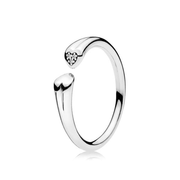 Pandora Δαχτυλίδι Ασημένιο με Καρδιές 196572CZ Pandora Δαχτυλίδι Ασημένιο με Καρδιές 196572CZ