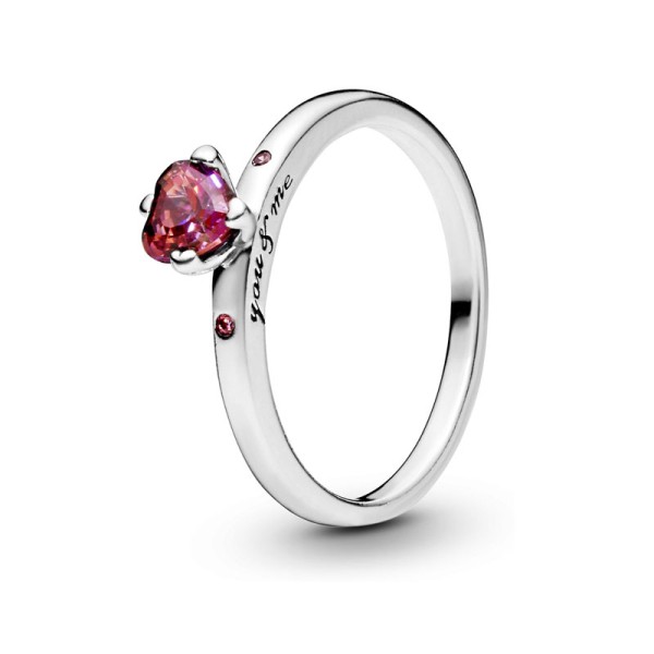 PANDORA Αστραφτερό Δαχτυλίδι με κόκκινη καρδιά 196574CZRMX PANDORA Αστραφτερό Δαχτυλίδι με κόκκινη καρδιά 196574CZRMX