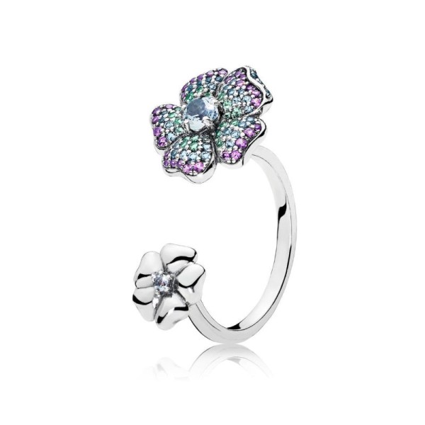 PANDORA Δαχτυλίδι με λουλούδια 197086NRPMX PANDORA Δαχτυλίδι με λουλούδια 197086NRPMX