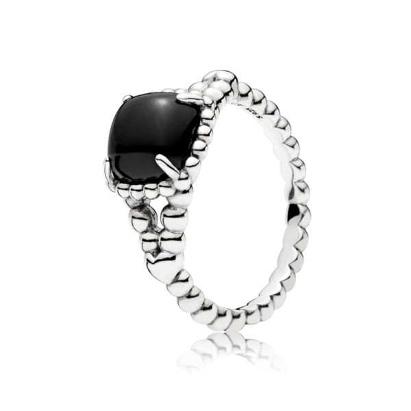 Pandora Δαχτυλίδι με Μαύρο κρύσταλλο 197188NCK Pandora Δαχτυλίδι με Μαύρο κρύσταλλο 197188NCK