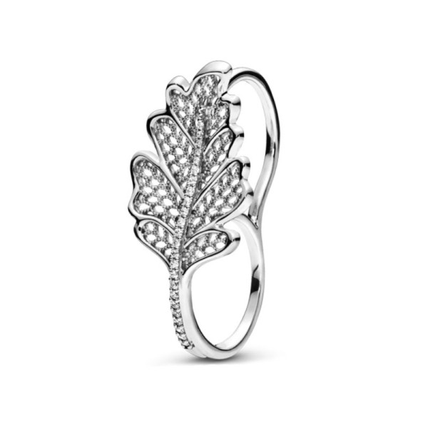 Pandora Δαχτυλίδι με Φύλλο 198347CZ Pandora Δαχτυλίδι με Φύλλο 198347CZ