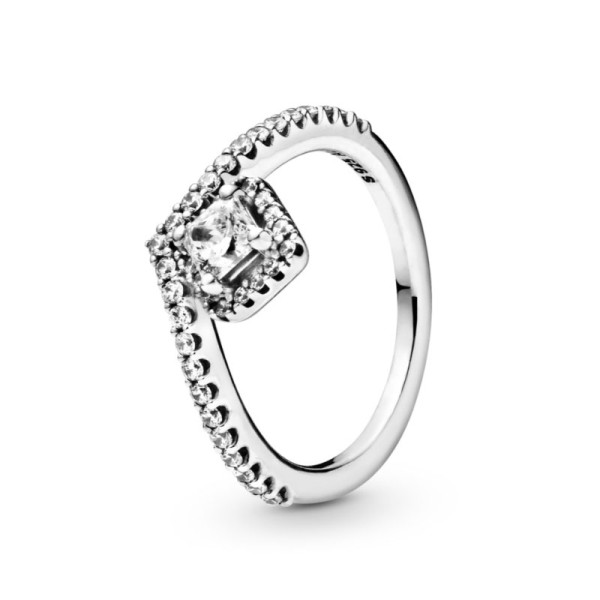 Pandora Τετράγωνη λάμψη Δαχτυλίδι ψαλιδιού 198420C01 Pandora Τετράγωνη λάμψη Δαχτυλίδι ψαλιδιού 198420C01