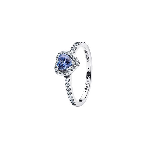 Pandora Δαχτυλίδι Ανυψωμένη μπλε καρδιά 198421C05 Pandora Δαχτυλίδι Ανυψωμένη μπλε καρδιά 198421C05
