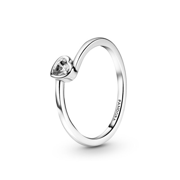 Pandora Δαχτυλίδι ασ. 925 με κυβική ζιρκόνια, καρδιά 199267C02 Pandora Δαχτυλίδι ασ. 925 με κυβική ζιρκόνια, καρδιά 199267C02