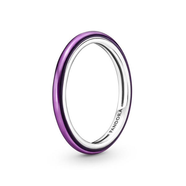 PANDORA Δαχτυλίδι ασ. 925 με μώβ σμάλτο 199655C01 PANDORA Δαχτυλίδι ασ. 925 με μώβ σμάλτο 199655C01