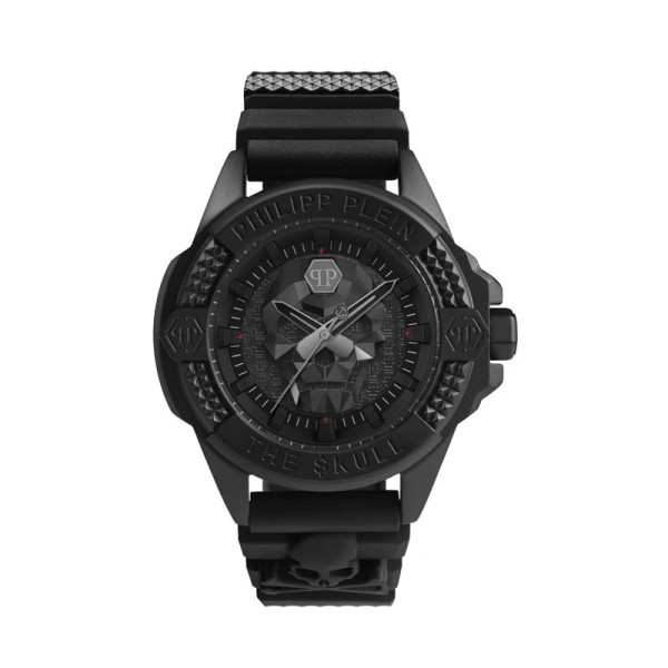Philipp Plein Κρανίο Μαύρο Δερμάτινο λουράκι PWAAA0721 Philipp Plein Κρανίο Μαύρο Δερμάτινο λουράκι PWAAA0721
