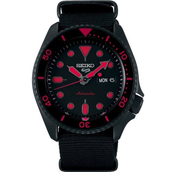 SEIKO ρολόϊ 5 Sports Αυτόματο Ανδρικό Κόκκινο - Μαύρο SEIKO ρολόϊ 5 Sports Αυτόματο Ανδρικό Κόκκινο - Μαύρο