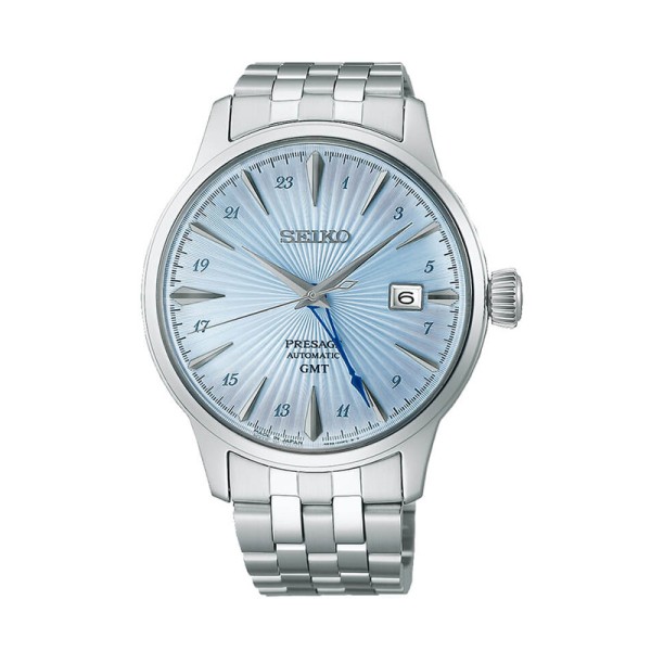 Seiko Αυτόματο Ρολόι Presage 'Skydiving' Cocktail Time GMT από Ασήμι και Ατσάλι SSK037J1 Seiko Αυτόματο Ρολόι Presage 'Skydiving' Cocktail Time GMT από Ασήμι και Ατσάλι SSK037J1