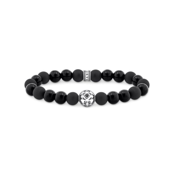 Thomas Sabo Ανδρικό Βραχιόλι με Χάντρες από Μαύρο Ασήμι A2145-705-11-L19