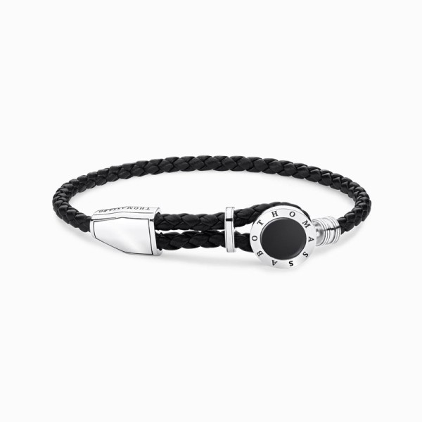 Thomas Sabo Δίσκος με δερμάτινο λουράκι μαύρο A1864-982-11 Thomas Sabo Δίσκος με δερμάτινο λουράκι μαύρο A1864-982-11