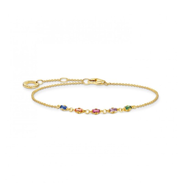Thomas Sabo Επιχρυσωμένο βραχιόλι ζιργκόν A2024-488-7-L19V Thomas Sabo Επιχρυσωμένο βραχιόλι ζιργκόν A2024-488-7-L19V