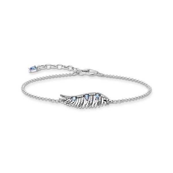 Thomas Sabo Ασημένιες Μπλε Πέτρες Βραχιόλι φτερό A2070-644-1-L19V Thomas Sabo Ασημένιες Μπλε Πέτρες Βραχιόλι φτερό A2070-644-1-L19V