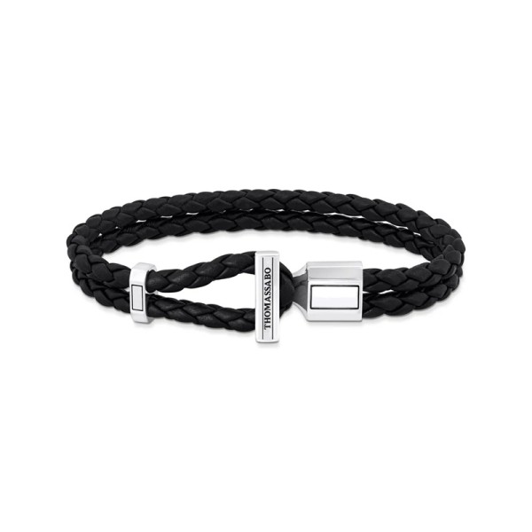 Thomas Sabo Βραχιόλι Διπλό Μαύρο Δερμάτινο A2148-682-11-L19 Thomas Sabo Βραχιόλι Διπλό Μαύρο Δερμάτινο A2148-682-11-L19