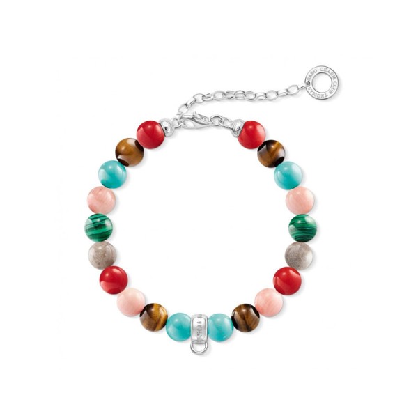 Thomas Sabo Πολύχρωμο ασημένιο βραχιόλι X0223-952-7-L18,5v Thomas Sabo Πολύχρωμο ασημένιο βραχιόλι X0223-952-7-L18,5v