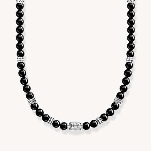 Thomas Sabo Κολιέ με μαύρες χάντρες από όνυχα και ασήμι KE2180-507-11 Thomas Sabo Κολιέ με μαύρες χάντρες από όνυχα και ασήμι KE2180-507-11