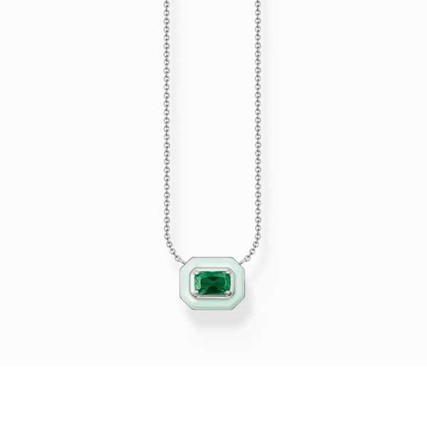 Thomas Sabo Γοητευτικό ποπ πράσινο κολιέ KE2186-496-6-L45v Thomas Sabo Γοητευτικό ποπ πράσινο κολιέ KE2186-496-6-L45v