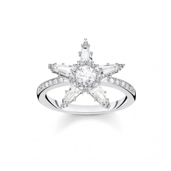 Thomas Sabo Λευκό Μεγάλο Αστέρι Δαχτυλίδι TR2271-051-14 Thomas Sabo Λευκό Μεγάλο Αστέρι Δαχτυλίδι TR2271-051-14