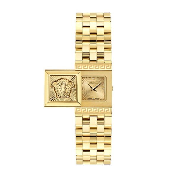 Versace Ρολόι από ανοξείδωτο ατσάλι Reveal Gold Ipyg VE0C00225