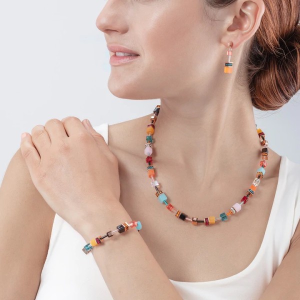 COEUR DE LION GeoCUBE® Κολιέ εικονικό πολύχρωμο 2838101582 COEUR DE LION GeoCUBE® Κολιέ εικονικό πολύχρωμο 2838101582
