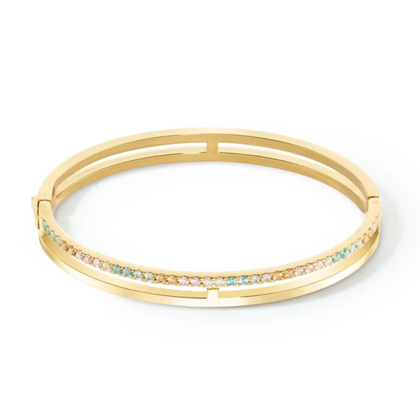 Coeur de lion Βραχιόλι Αιώνια Ενότητα Με Χρυσό Και Γαλάζιο Σχέδιο 0136/32-1590