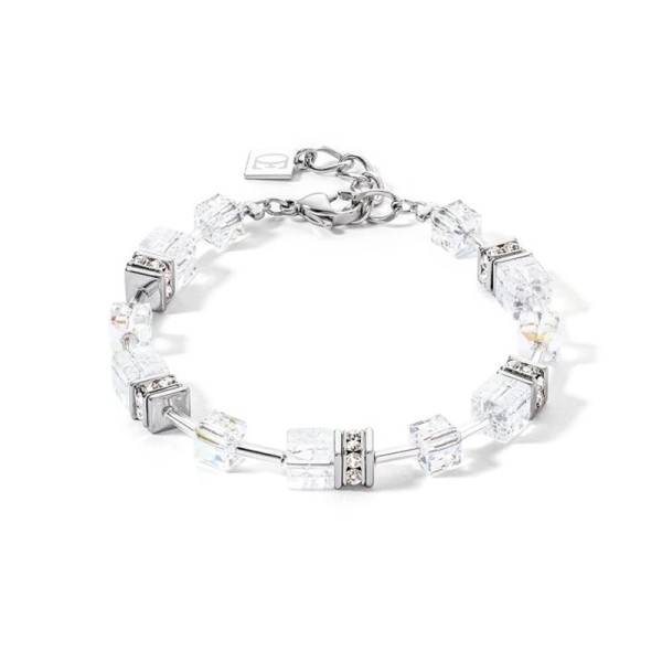 COEUR DE LION GeoCUBE® Βραχιόλι Iconic Nature ασημί-λευκό 3018301417 COEUR DE LION GeoCUBE® Βραχιόλι Iconic Nature ασημί-λευκό 3018301417