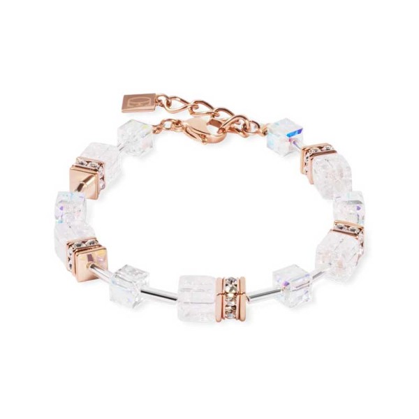 COEUR DE LION GeoCUBE® Iconic Nature Βραχιόλι σε λευκό ροζ χρυσό 3018301425 COEUR DE LION GeoCUBE® Iconic Nature Βραχιόλι σε λευκό ροζ χρυσό 3018301425