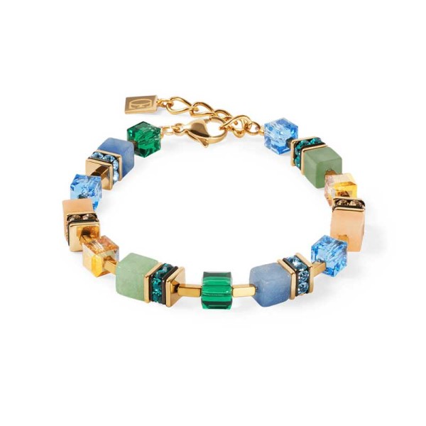 COEUR DE LION GeoCUBE® Βραχιόλι Precious Statement χρυσό-ελατήριο 3039300551 COEUR DE LION GeoCUBE® Βραχιόλι Precious Statement χρυσό-ελατήριο 3039300551