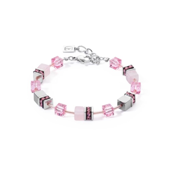 COEUR DE LION GeoCUBE® Βραχιόλι Ροζ Iconic Precious 4017301900