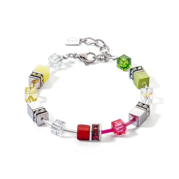 COEUR DE LION GeoCUBE® Εμβληματικό βραχιόλι κόκκινο-πράσινο 4023300305 COEUR DE LION GeoCUBE® Εμβληματικό βραχιόλι κόκκινο-πράσινο 4023300305