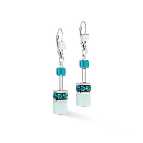 COEUR DE LION GeoCUBE® Iconic Precious σκουλαρίκια ασημί-πράσινο 4010200548 COEUR DE LION GeoCUBE® Iconic Precious σκουλαρίκια ασημί-πράσινο 4010200548