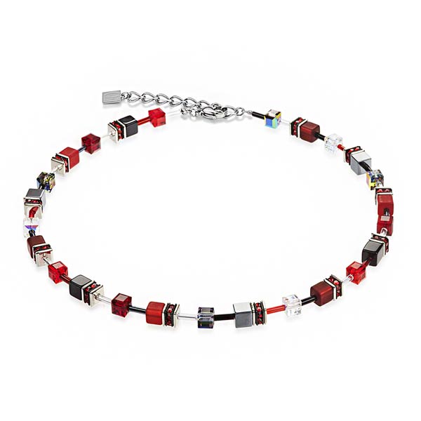 Coeur de lion Κολιέ GeoCUBE® Μαύρο Με Γκρι 4018100312 Coeur de lion Κολιέ GeoCUBE® Μαύρο Με Γκρι 4018100312