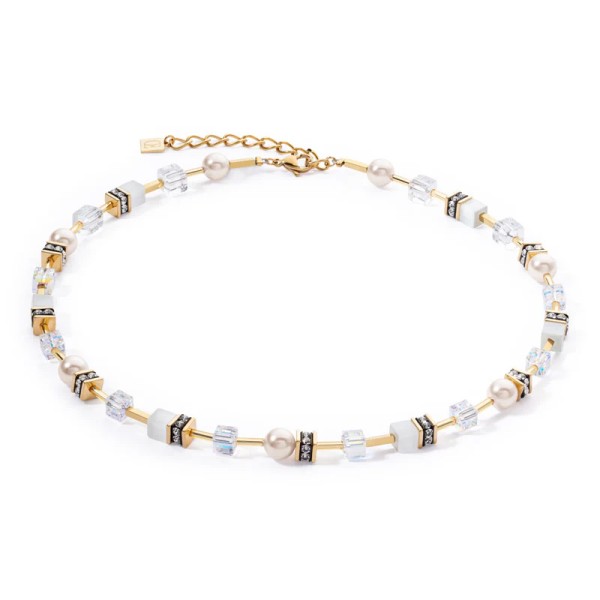 COEUR DE LION GeoCUBE® Κολιέ Iconic Pearl Mix χρυσό-λευκό 4081101416 COEUR DE LION GeoCUBE® Κολιέ Iconic Pearl Mix χρυσό-λευκό 4081101416