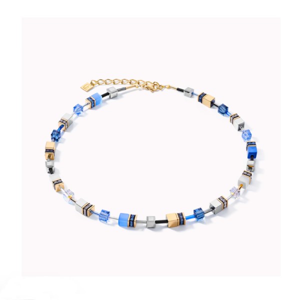Coeur De Lion Κολιέ GeoCUBE® μπλε-χρυσό 2839100716 Coeur De Lion Κολιέ GeoCUBE® μπλε-χρυσό 2839100716