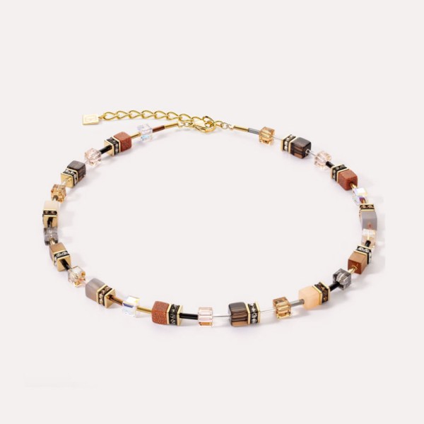 COEUR DE LION GeoCUBE® Κολιέ Iconic Precious καφέ 4905101100 COEUR DE LION GeoCUBE® Κολιέ Iconic Precious καφέ 4905101100