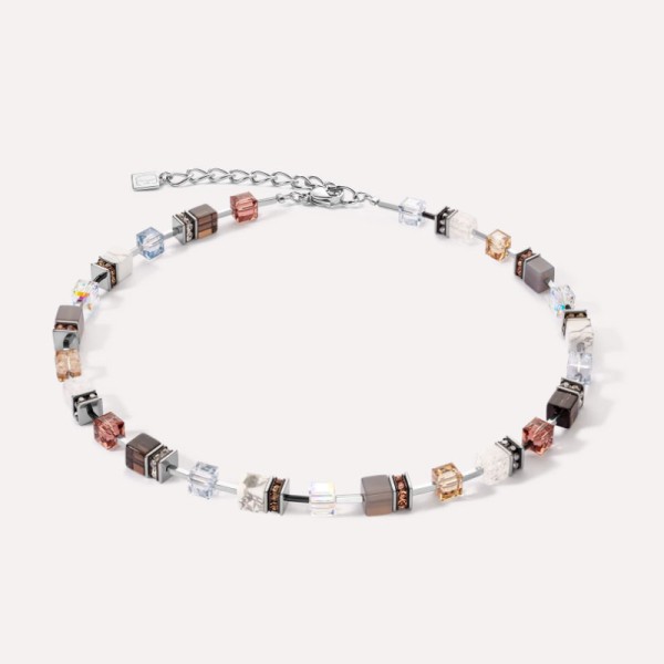 COEUR DE LION GeoCUBE® Πολύτιμο κολιέ κονιάκ-μπεζ 4505101130 COEUR DE LION GeoCUBE® Πολύτιμο κολιέ κονιάκ-μπεζ 4505101130