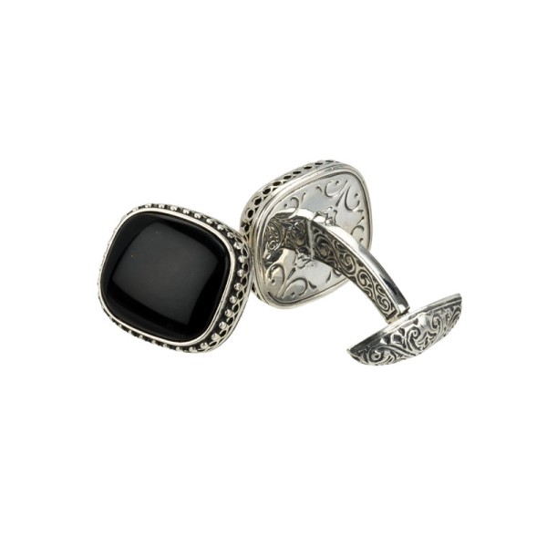 Gerochristo Μανικετόκουμπα σε ασήμι 9ο με μαύρο όνυχα 7060 Gerochristo Μανικετόκουμπα σε ασήμι 9ο με μαύρο όνυχα 7060