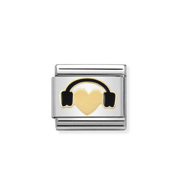 Nomination Composable Κλασικό Unisex Σύνδεσμος Καρδιά με ακουστικά 030283/01 Nomination Composable Κλασικό Unisex Σύνδεσμος Καρδιά με ακουστικά 030283/01