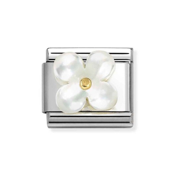 Nomination Σύνθετο Κλασικό Unisex Link Flower Λευκό Mother of Pearl 030521/02