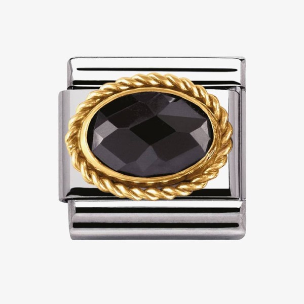 Nomination Κλασικός Σύνδεσμος Ασημένιο Γούρι Οβάλ Μαύρη πέτρα 030602011 Nomination Κλασικός Σύνδεσμος Ασημένιο Γούρι Οβάλ Μαύρη πέτρα 030602011