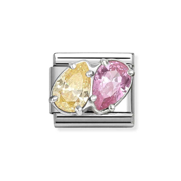 Nomination Σύνδεσμος Κλασικός Unisex Διπλές Σταγόνες Κίτρινο Ροζ 330329/17 Nomination Σύνδεσμος Κλασικός Unisex Διπλές Σταγόνες Κίτρινο Ροζ 330329/17