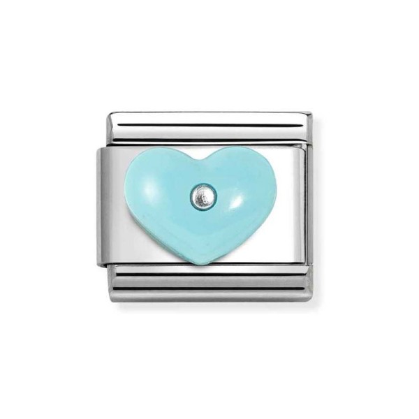 Nomination Κλασικός Unisex Σύνδεσμος σε Τυρκουάζ Πέτρα Καρδιά 330509/16 Nomination Κλασικός Unisex Σύνδεσμος σε Τυρκουάζ Πέτρα Καρδιά 330509/16