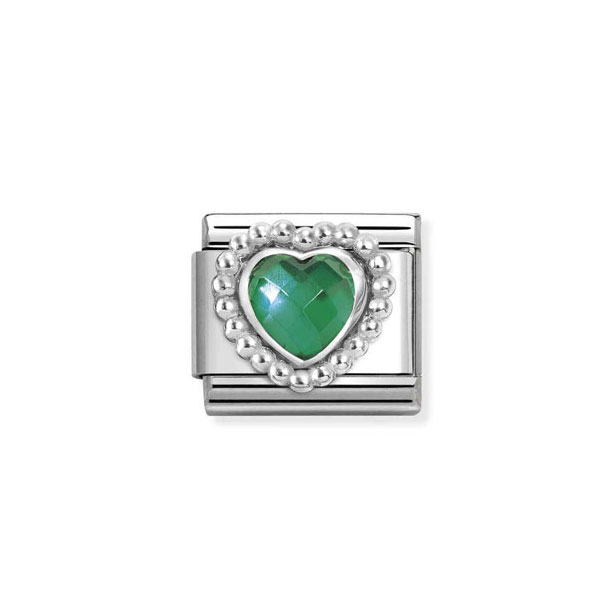 Nomination Composable Κλασικός Σύνδεσμος Καρδιά Πράσινη 330605/004