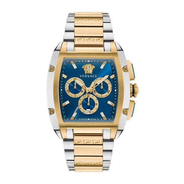 Versace Ρολόι Dominus Chronograph από ανοξείδωτο ατσάλι με δύο χρωματικούς δείκτες VE6H00723 Versace Ρολόι Dominus Chronograph από ανοξείδωτο ατσάλι με δύο χρωματικούς δείκτες VE6H00723