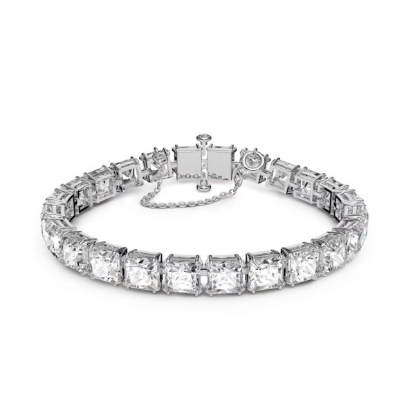 Swarovski Βραχιόλι χιλιετίας Τετράγωνη κοπή, Μικρή, Λευκή, Ρόδιο 5599202 Swarovski Βραχιόλι χιλιετίας Τετράγωνη κοπή, Μικρή, Λευκή, Ρόδιο 5599202