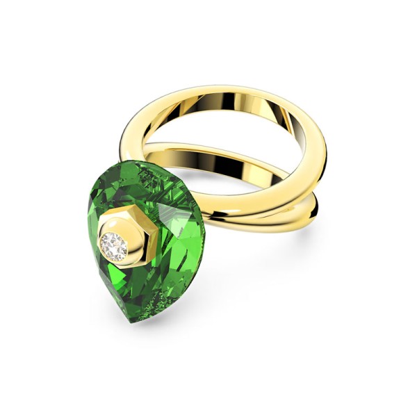 Swarovski Δαχτυλίδι Numina Αχλάδι, Πράσινο, επίχρυσο 5620765 Swarovski Δαχτυλίδι Numina Αχλάδι, Πράσινο, επίχρυσο 5620765