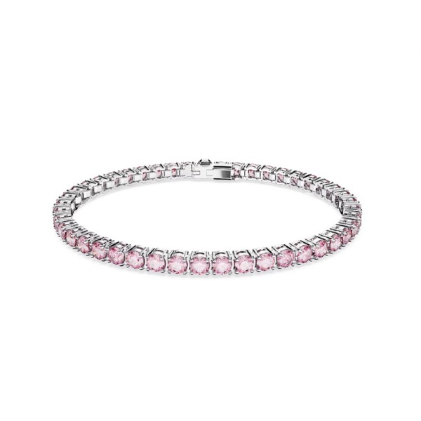 SWAROVSKI Βραχιόλι Μήτρα Tενις Στρογγυλό κόψιμο, Μικρό, Ροζ, Ρόδιο 5648931 SWAROVSKI Βραχιόλι Μήτρα Tενις Στρογγυλό κόψιμο, Μικρό, Ροζ, Ρόδιο 5648931