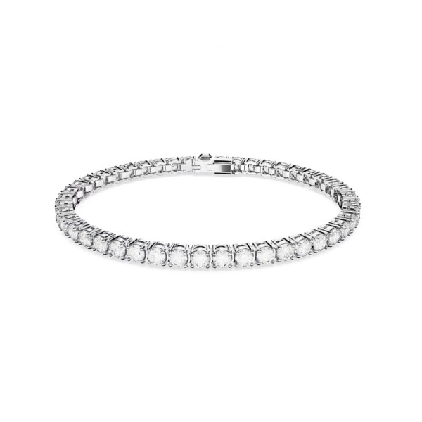 SWAROVSKI Βραχιόλι Μήτρα Τένις Στρογγυλό κόψιμο, Μικρό, Λευκό, Ρόδιο 5648937 SWAROVSKI Βραχιόλι Μήτρα Τένις Στρογγυλό κόψιμο, Μικρό, Λευκό, Ρόδιο 5648937