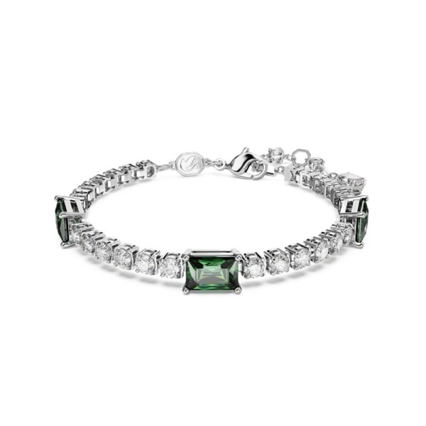SWAROVSKI Βραχιόλι Matrix Tennis Μείξη κοπών, Πράσινο, Επιμετάλλωση ροδίου 5666422 SWAROVSKI Βραχιόλι Matrix Tennis Μείξη κοπών, Πράσινο, Επιμετάλλωση ροδίου 5666422