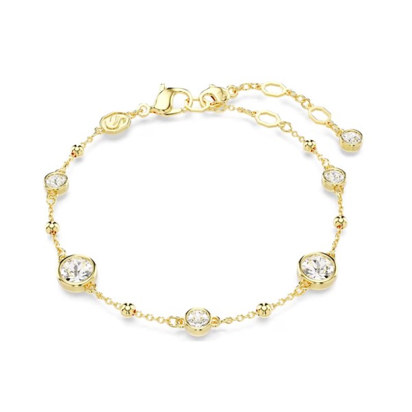 Swarovski Βραχιόλι Imber Στρογγυλή κοπή, Λευκό, επίχρυσο 5680094 Swarovski Βραχιόλι Imber Στρογγυλή κοπή, Λευκό, επίχρυσο 5680094